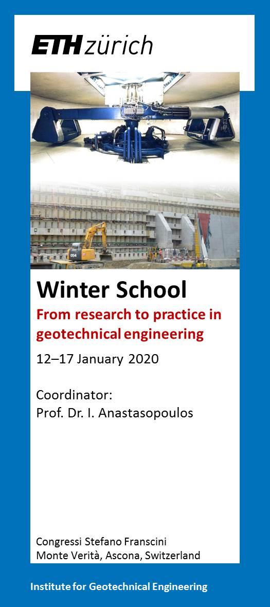 Winter School 2020 – From Research to Practice in Geotechnical Engineering