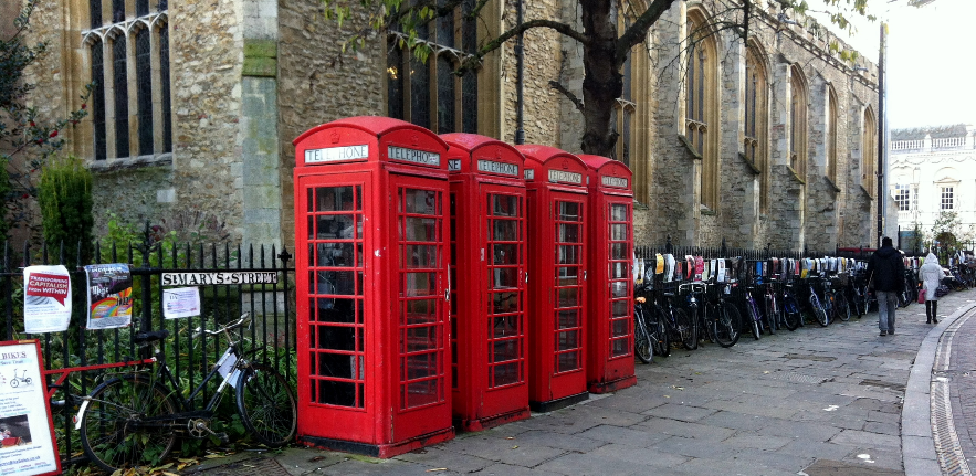Phone boxes on Market Square